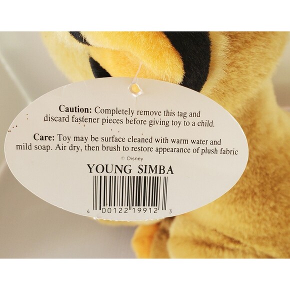 Walt Disney World Young Simba Plush Lion King 13” Stuffed Animal Toy Parks VTG - Picture 10 of 10